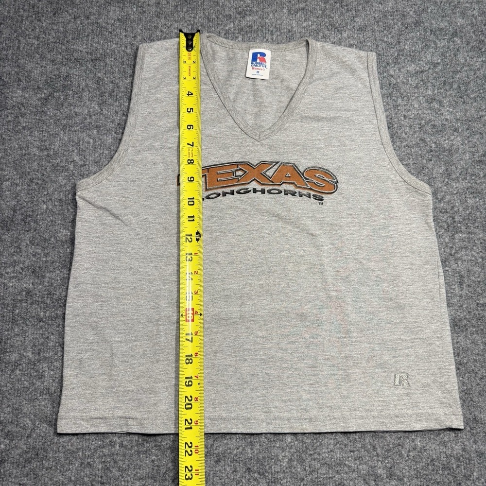 Vintage Russell Athletic women's Texas Longhorns sleeveless top in gray Size M - Picture 3 of 6